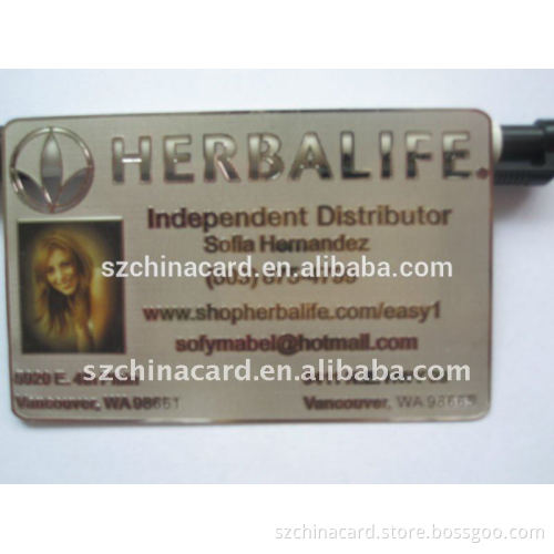 Factory high quality embossed pvc card low cost plastic business card